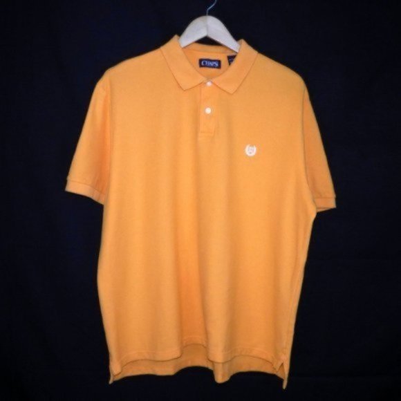 Chaps Men's Polo Shirt Size X-Large Orange Short Sleeve - Picture 1 of 7